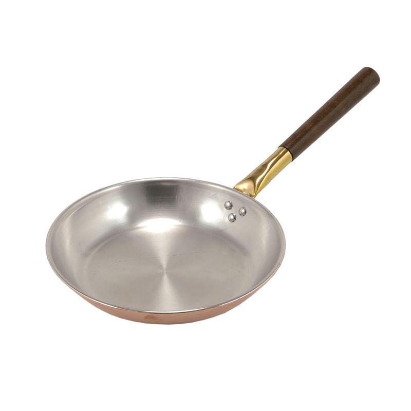 Pan with 1 Handle 26 cm Copper Tinned Wood - L.A.R.