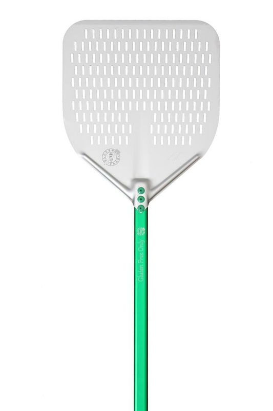 Rectangular Pizza Peel Perforated 33 x 33 cm Gluten Free - Gi.Metal