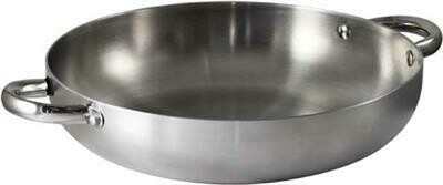 Abert stainless steel pan 36 cm with two handles for horeca