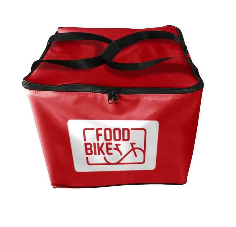 Thermal Food Bike Backpack 42 x 42 cm Red Delivery - Polibox