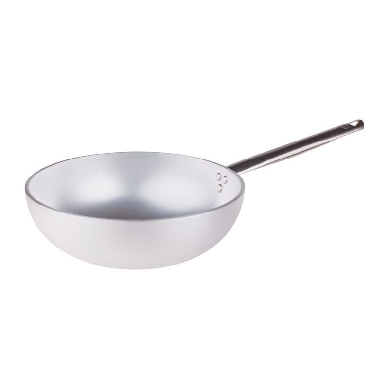 Wok 32 cm Aluminum 5 mm Radiant Deep Flat - Agnelli