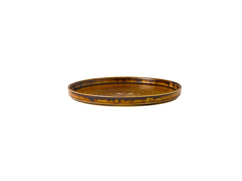 Plate with Vertical Rim 21 cm Harvest Brown - Dudson