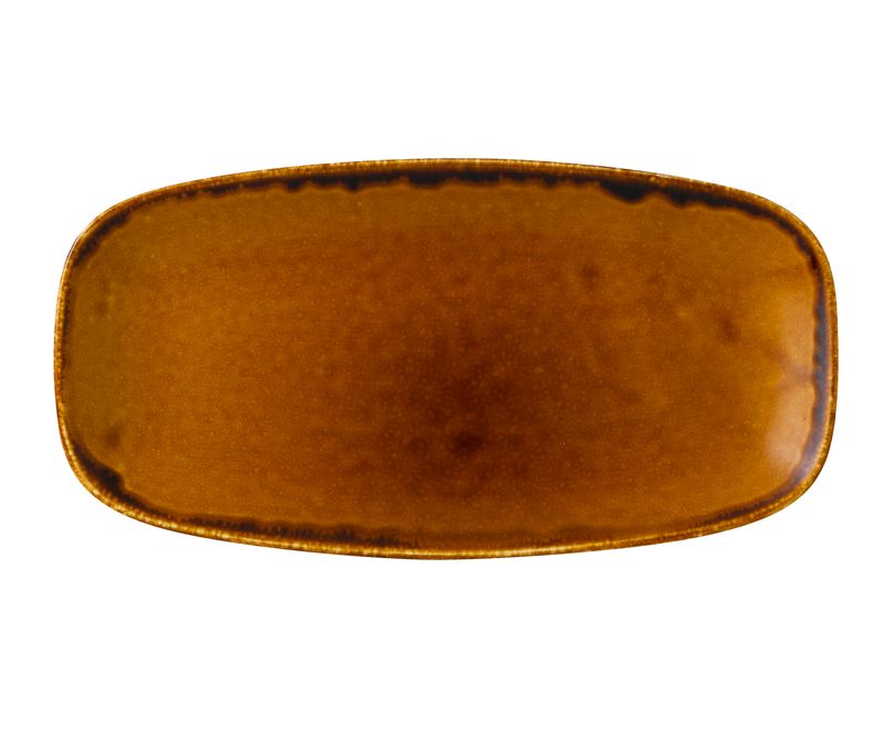 Chef's rectangular plate 29.8x15.3 cm Harvest Brown - Dudson