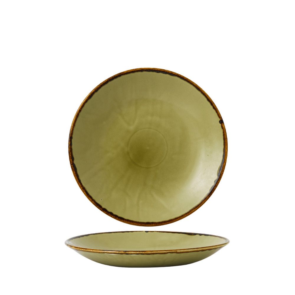 Deep Coupe Plate 25.5 cm Harvest Green - Dudson