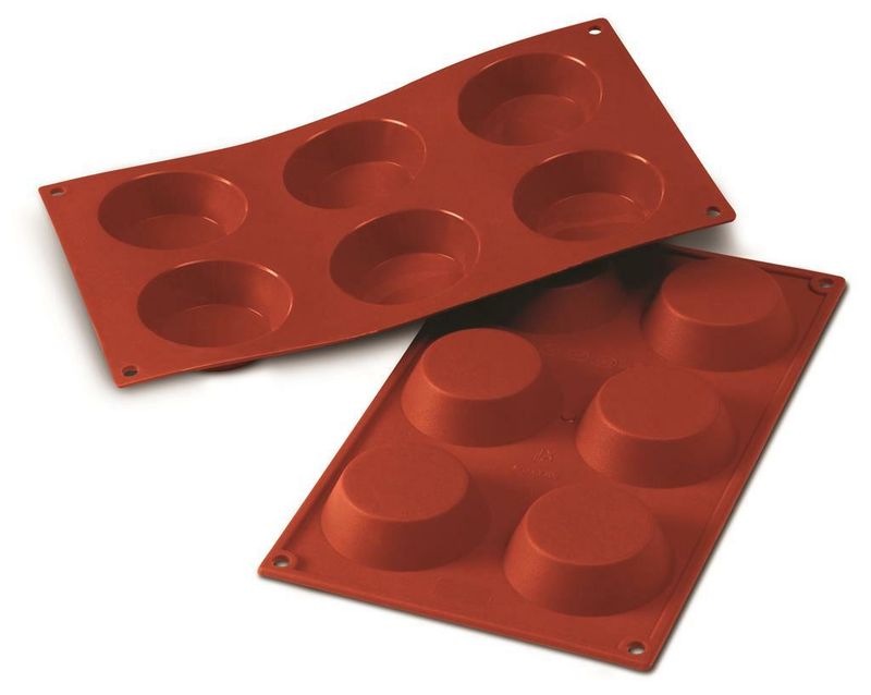 Mould for 6 Tartlets 7 cm Classic - Silikomart