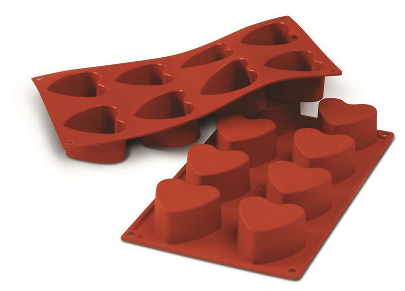Mould for 8 Hearts 6 cm Classic - Silikomart