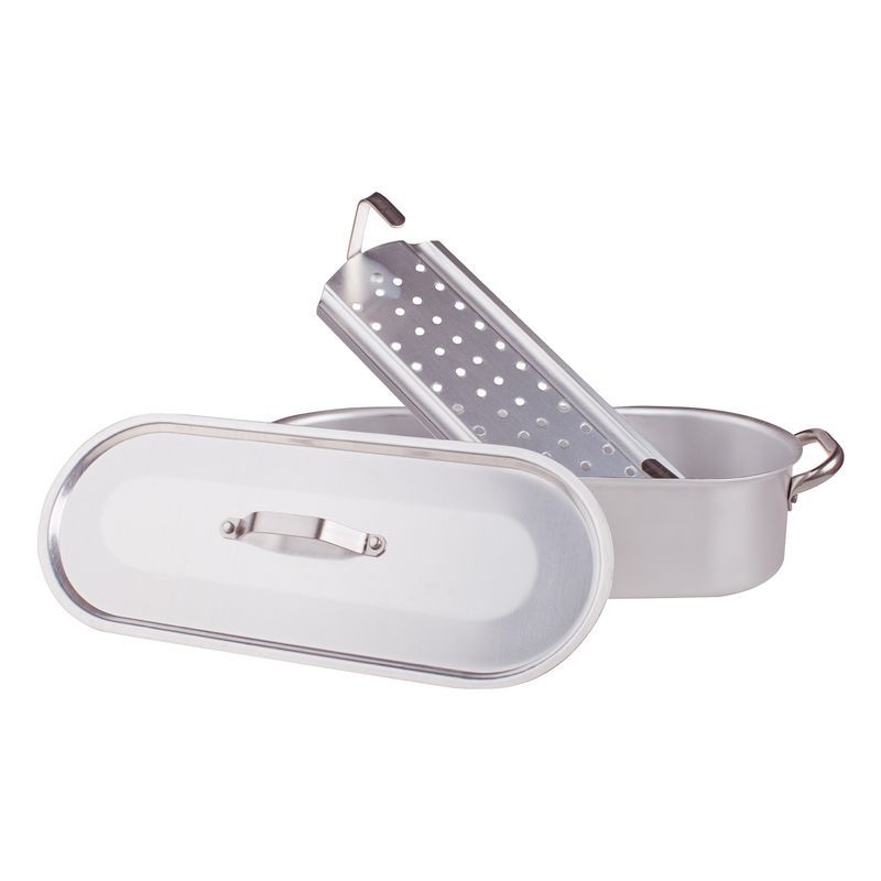 Fish Poacher with Rack and Lid 60 x 17 cm Aluminum 118 3 mm - Agnelli