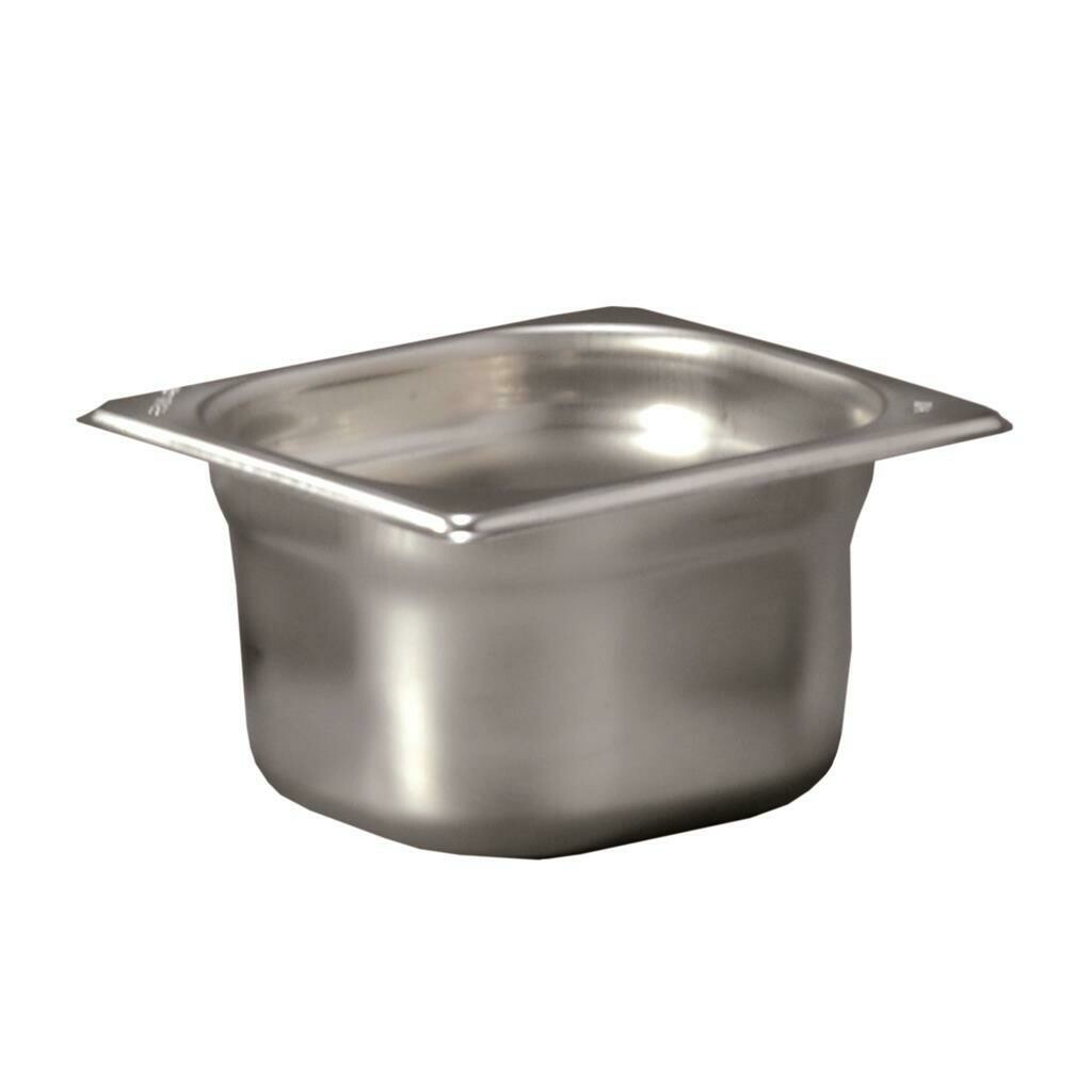 Inoxmacel GN 1 6 stainless steel pan 17.6x16.2 h20 cm horeca use