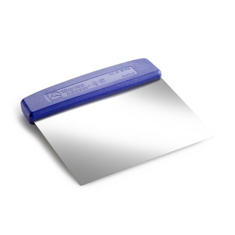 Thermohauser 13.5x13.5 cm stainless steel flexible scraper for professional horeca kitchen