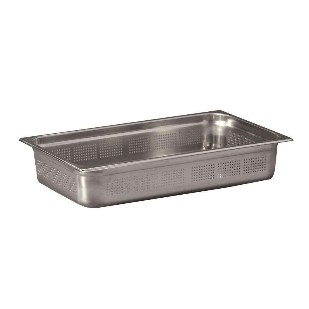 Inoxmacel GN 1 1 53x32.5 h20 perforated stainless steel pan horeca