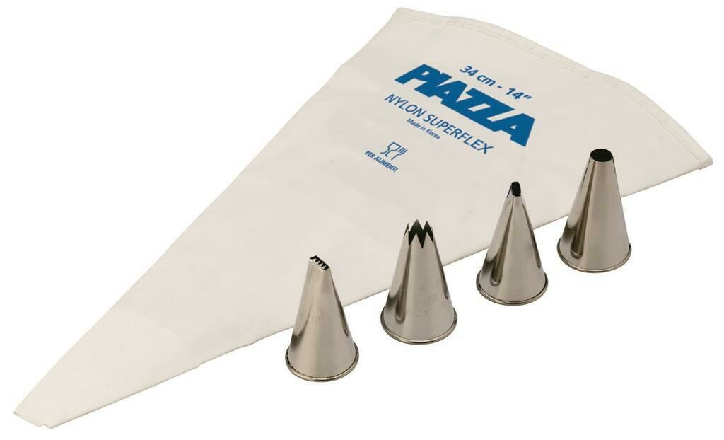 Piping Bag + 4 Nozzles 1 cm - Piazza