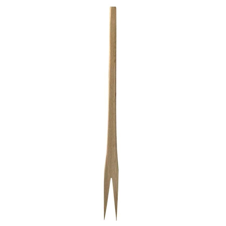 Caper fork 2 prongs beech wood 25 cm for professional horeca use