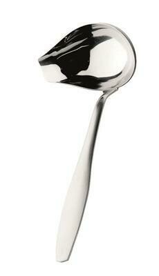 Mestolino salsa Piazza in acciaio inox, strumento professionale per ristorazione horeca e catering.
