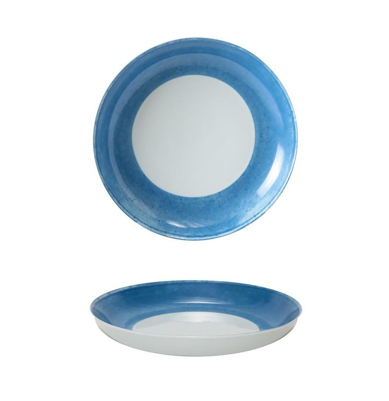 Tirolix 27 cm Matiz blue porcelain pasta plate professional horeca use