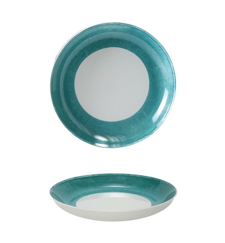 Tirolix 27 cm Matiz green porcelain pasta plate
