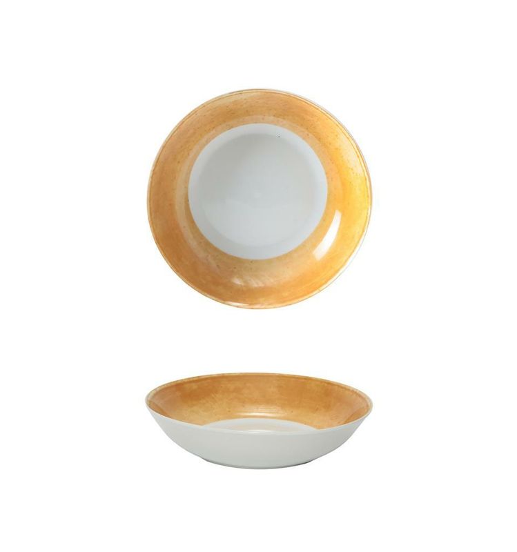 Tirolix 20.5 cm Matiz ochre porcelain soup plate professional horeca use