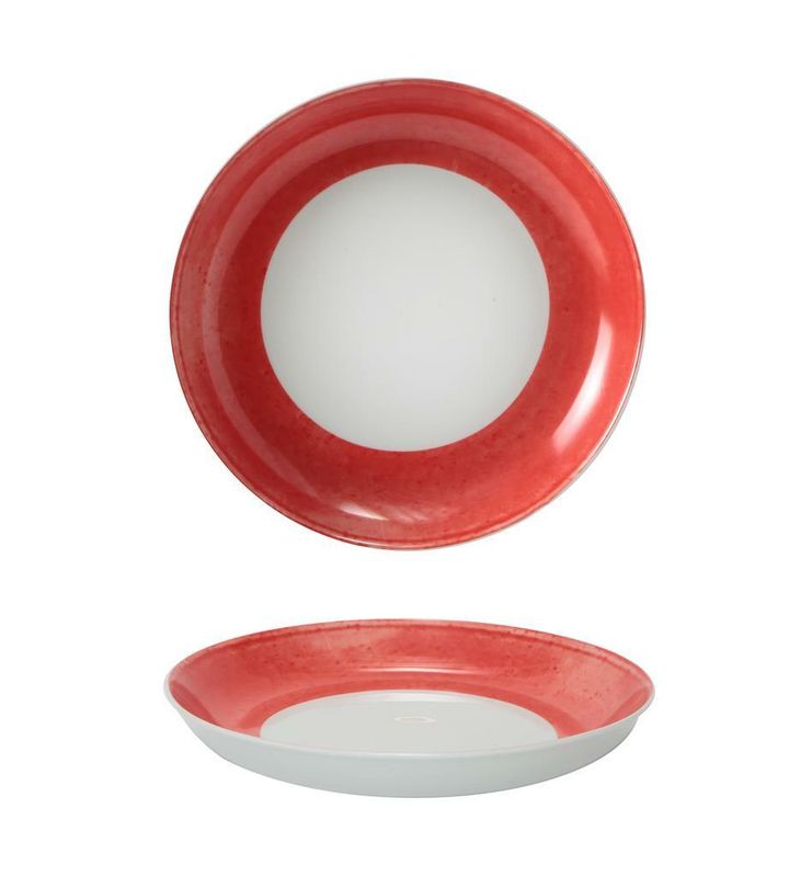 Tirolix 27 cm Matiz coral porcelain pasta plate horeca