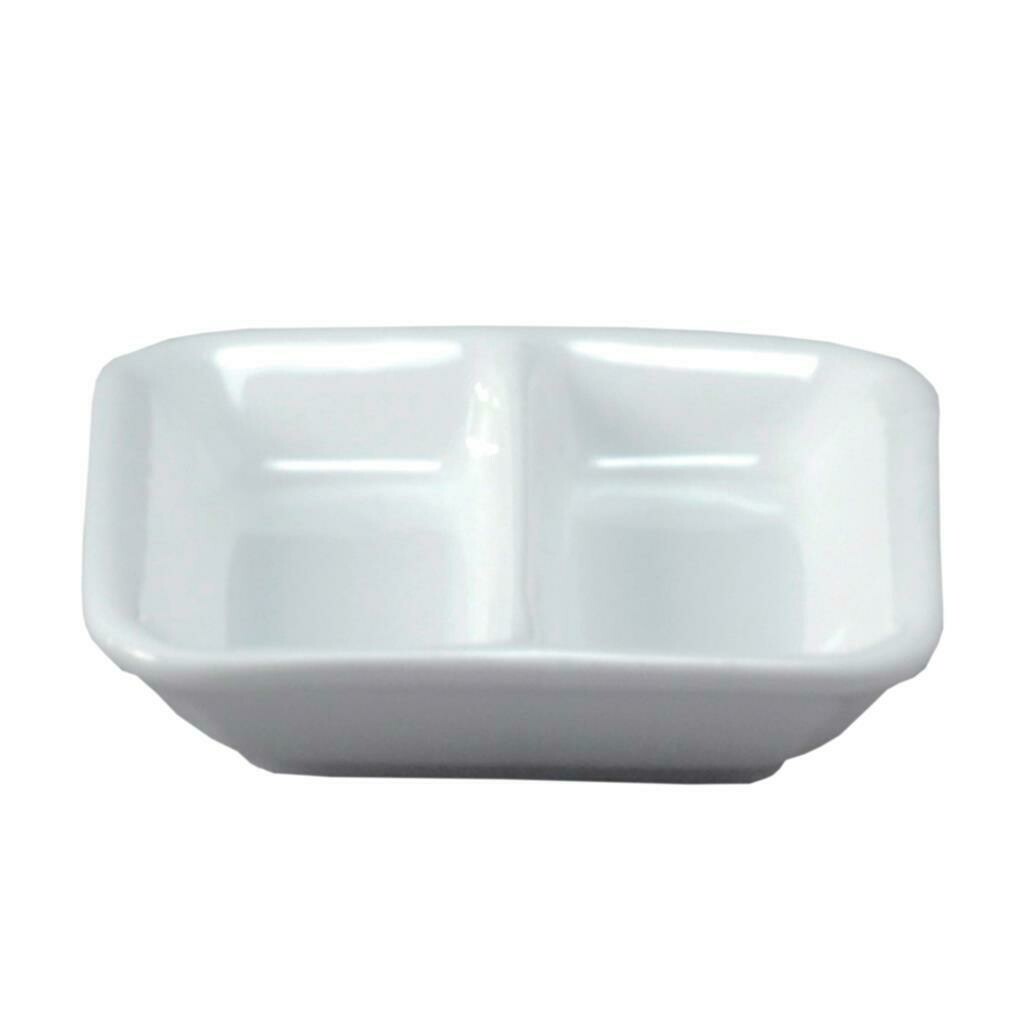 2-Compartment Square Saucer 8 x 8 cm Antipastiere - Tirolix