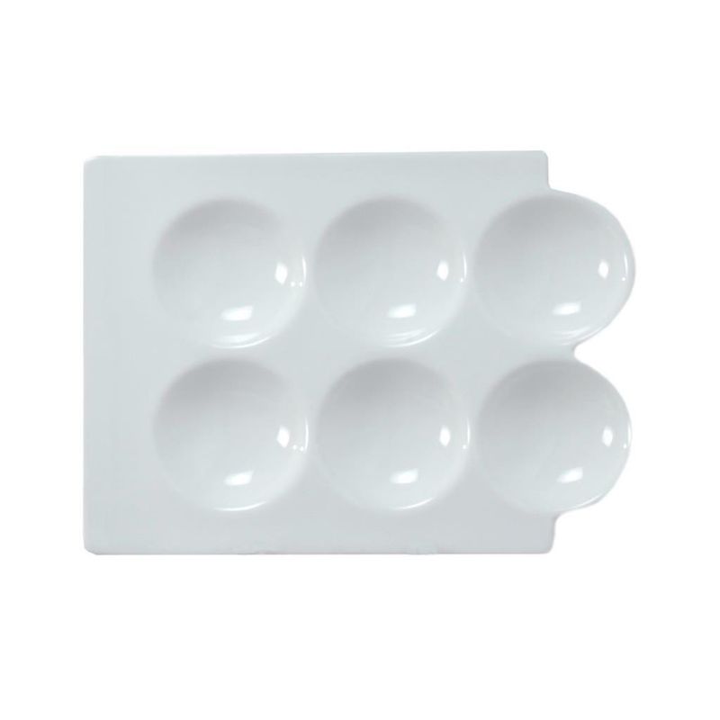 Rechteckiges Tablett 6 Fächer 25 x 18 cm Antipastiere - Tirolix