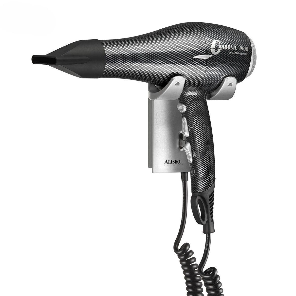 Asciugacapelli Carbonic con supporto a parete Hang-up 1900W - Aliseo