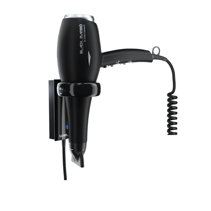 Black Mambo Hair Dryer with Wall Mount 1875W - Aliseo