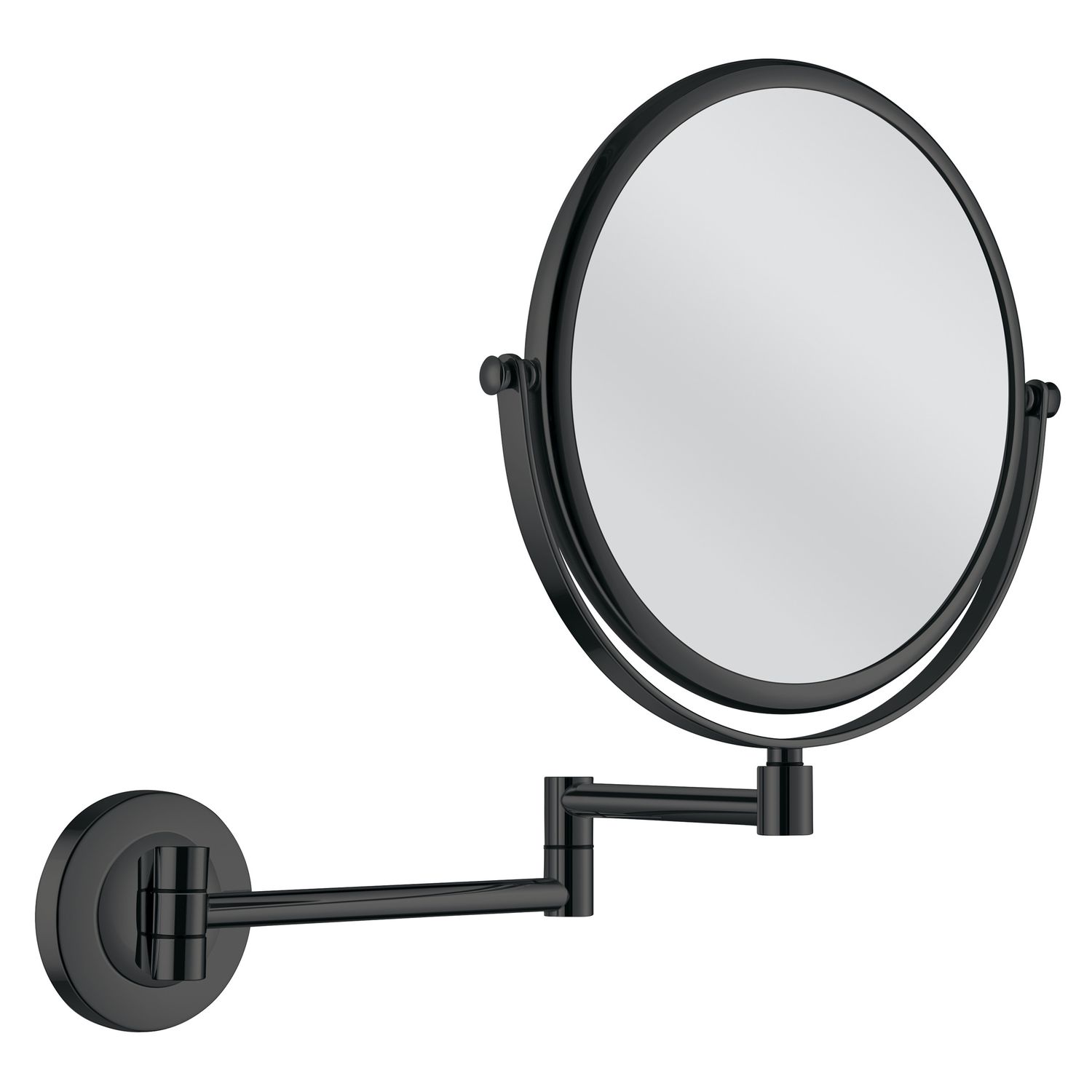 Mirror with Double Arm Black Concierge Collection 200 mm - Aliseo