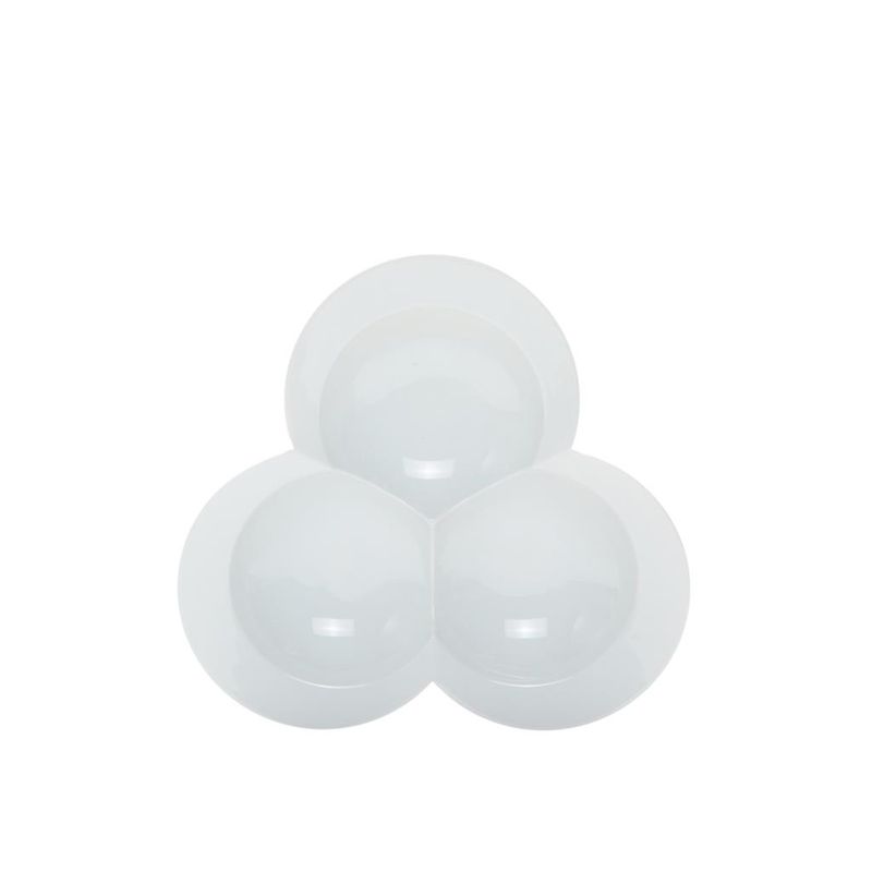 Costa Verde Eclipse 26 cm three compartment dish dark porcelain Horeca