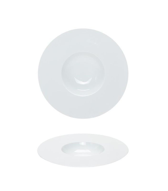 Costa Verde Saturno 25 cm porcelain gourmet deep plate for Horeca use