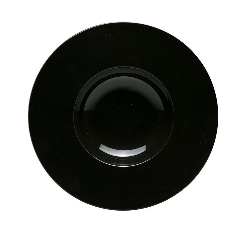 29 cm Saturno Nero porcelain pasta bowl for professional horeca use