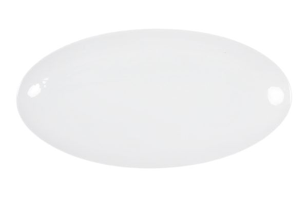 38x19 cm Saturno Elliptical porcelain plate for professional horeca use
