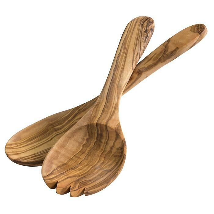 APS salad servers 8.5x9.5 cm olive wood horeca