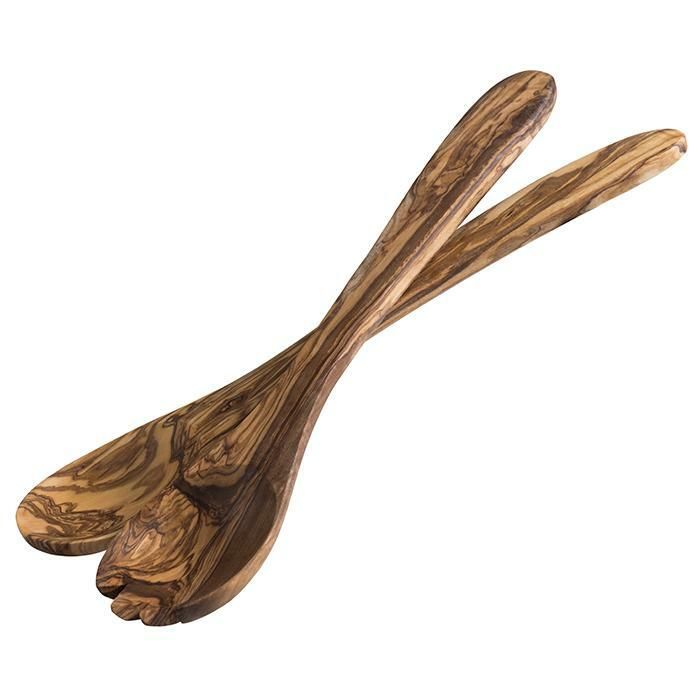 APS salad servers 6x7.5 cm olive wood horeca