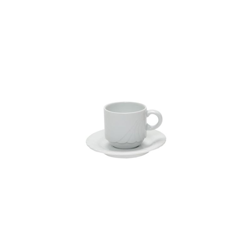 Eschenbach 11,4 cm coffee saucer Ambiente white porcelain with soft reliefs for horeca coffee service