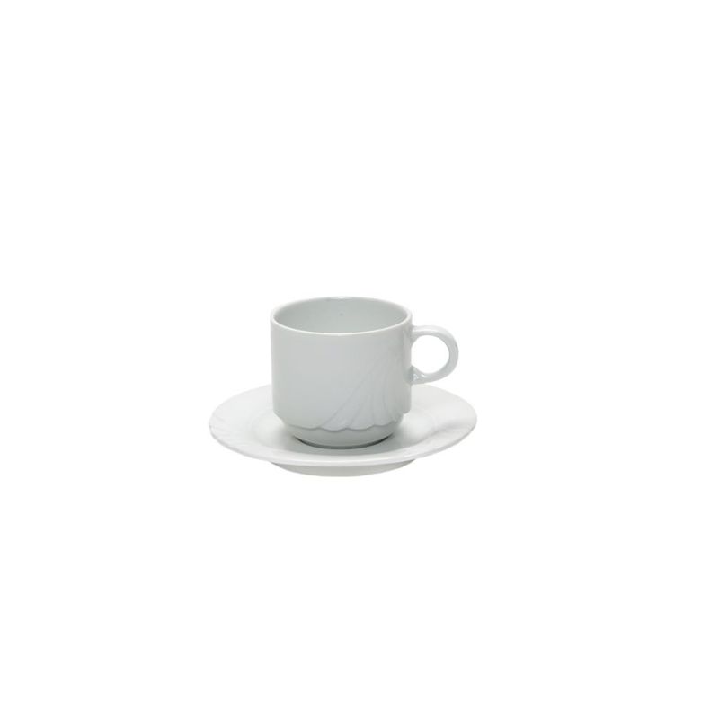 Eschenbach saucer Ambiente white porcelain with delicate reliefs for professional horeca use