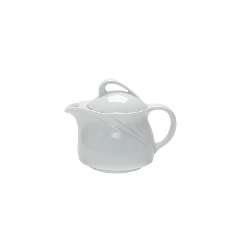 Eschenbach 70 cl teapot Ambiente porcelain with soft relief design for horeca use