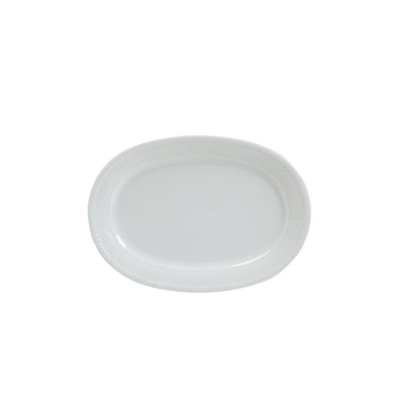 Eschenbach Platte oval Porzellan weiss Swing Time 37 cm horeca
