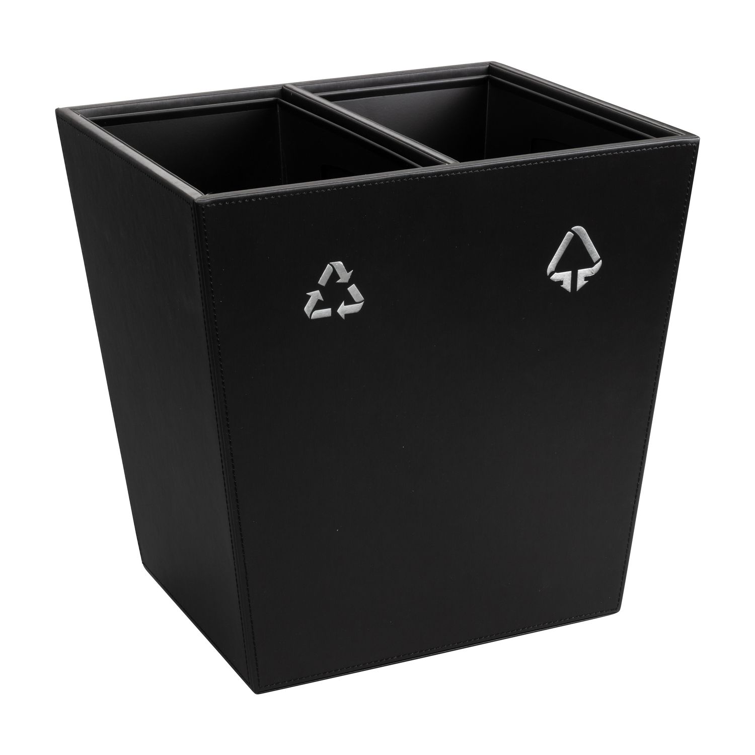 Double Trash Bin Londoner Noir 300 x 300 x 250 mm (2 x 6L) - Aliseo