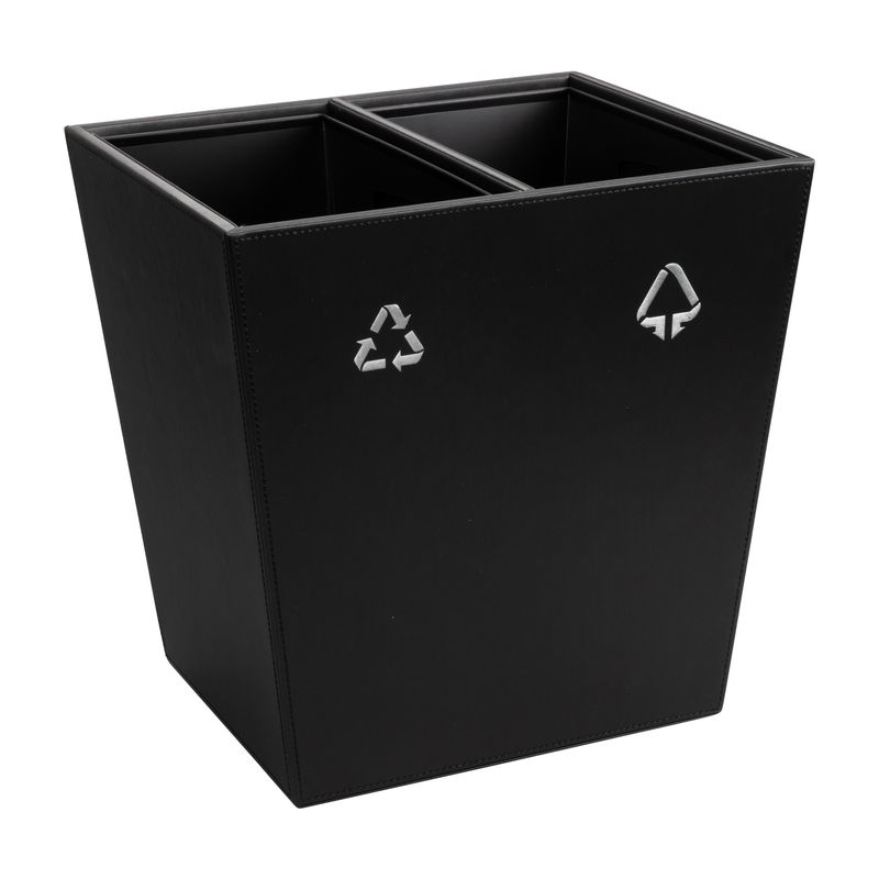 Double Trash Bin Londoner Noir 300 x 300 x 250 mm (2 x 6L) - Aliseo