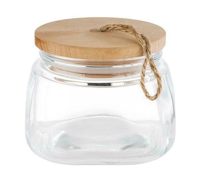 "Woody" Glass Jar 14 x 14 cm 1L - APS