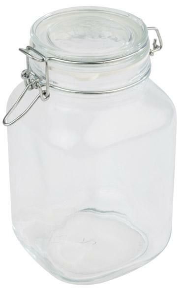 Glasbehälter mit luftdichtem Deckel 12 x 12 cm 2L - APS
