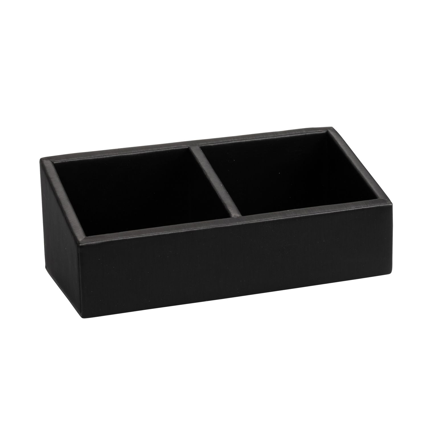 Storage Organizer with Two Compartments Londoner Noir 150 x 55 x 70 mm - Aliseo