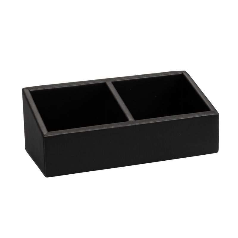 Storage Organizer with Two Compartments Londoner Noir 150 x 55 x 70 mm - Aliseo