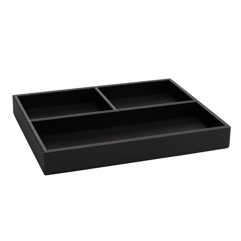 Container with three compartments Londoner Noir 250 x 30 x 200 mm - Aliseo