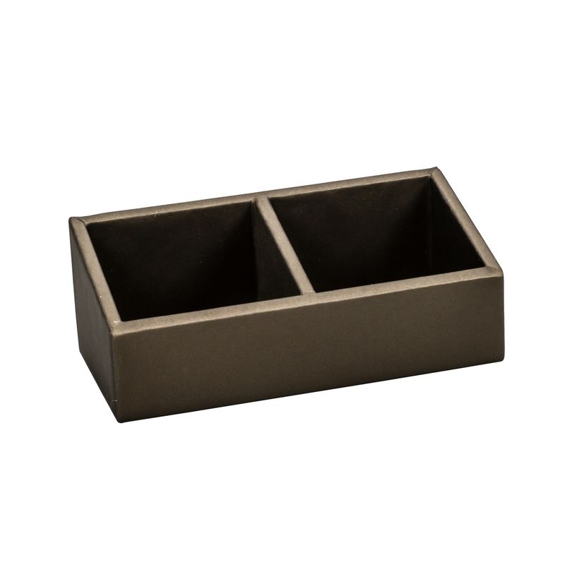 Storage Box with Two Compartments Londoner Taupe 150 x 55 x 70 mm - Aliseo