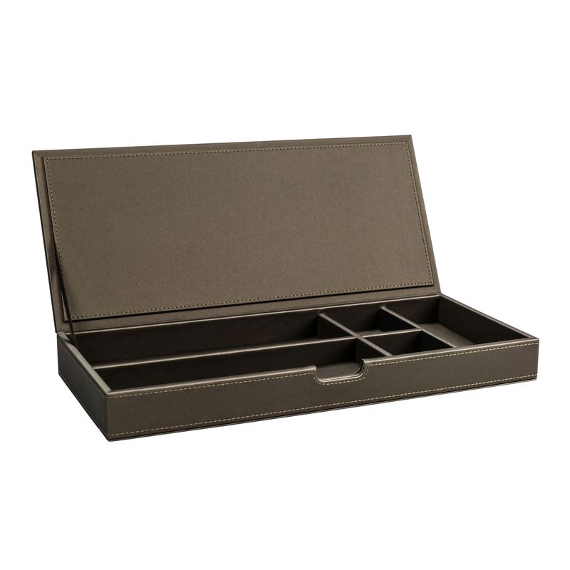 Container with Lid Londoner Taupe 350 x 40 x 150 mm - Aliseo