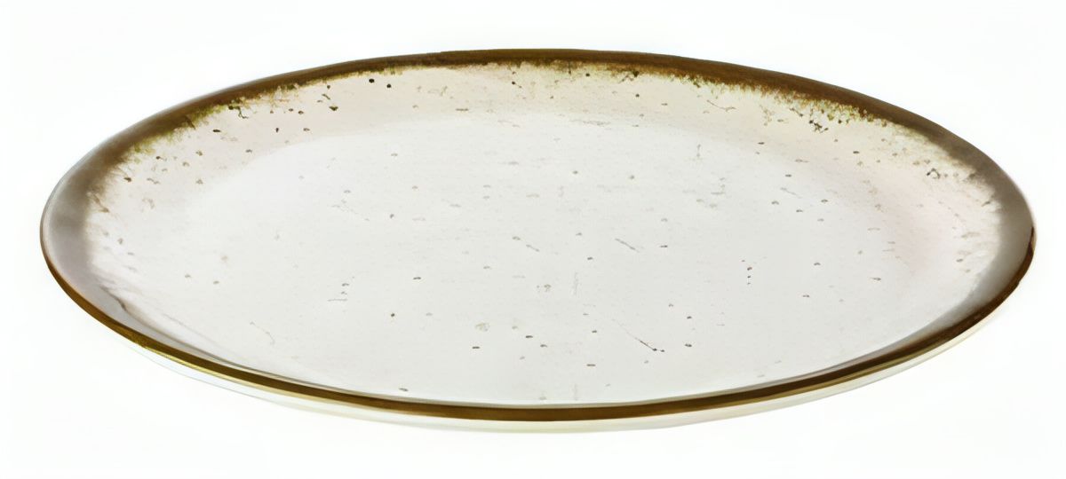 Plate "Stone Art" 30 cm White, Brown - APS