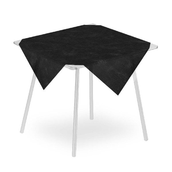 Spunbond black tablecloth 100x100 Pack Service horeca use