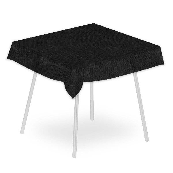 Airspun black tablecloth 120x120 Packservice with technical stable material for horeca

