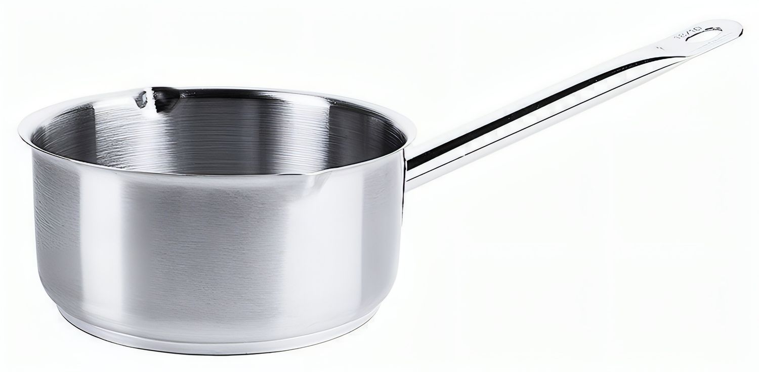 Saucepan 20 cm 2100 with Two Pouring Lips h 9.5 cm Handle 20 cm - Contacto