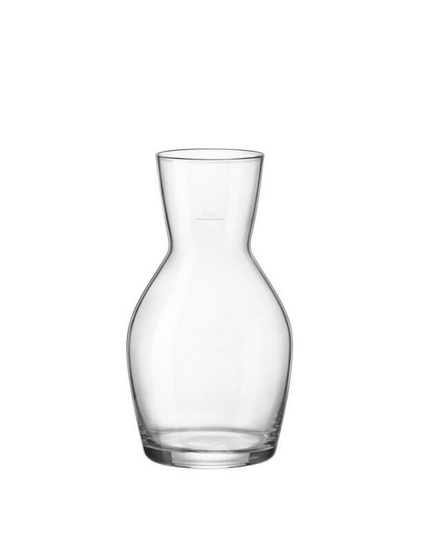 Caraffa vino 59 cl Bormioli Rocco Ypsilon vetro trasparente con tacca per horeca professionale.
